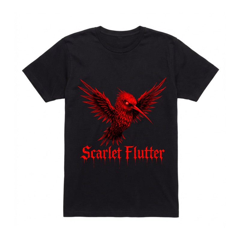 T-Shirt Short Sleeve Scarlet Flutter